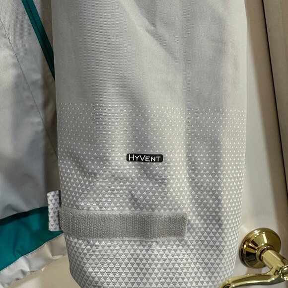 The North Face Women's Insulated Jacket XL HyVent Primaloft Teal Grey - Picture 4 of 14